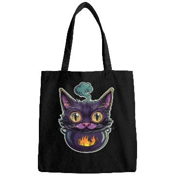 Discover Cat Boiler Cat Witch Halloween Bags