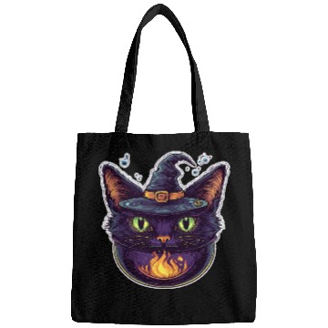Discover Cat Boiler Cat Witch Halloween Bags