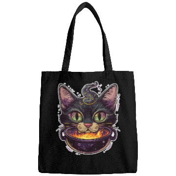Discover Cat Boiler Cat Witch Halloween Bags