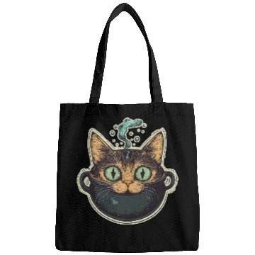 Discover Cat Boiler Cat Witch Halloween Bags