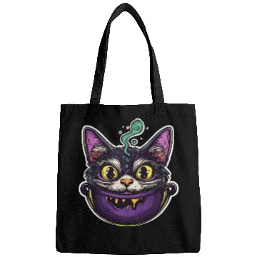 Discover Cat Boiler Cat Witch Halloween Bags