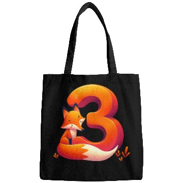 Discover Creative Fox and Number 3 Kids Design Bags