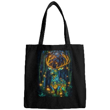 Discover Luminous Deer in Twilight Grove Bags