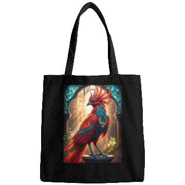 Discover Mythical Bird in Stained Glass Bags