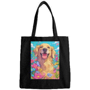 Discover Super cute Golden Retriever Bags