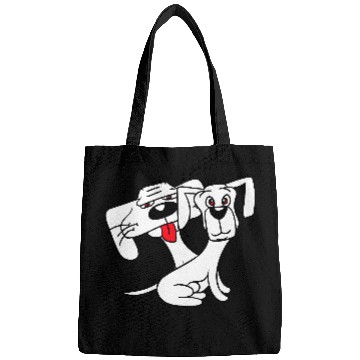 Discover 2 Dogs Looking Funny Silly Sitting Cool Team Crew Bags