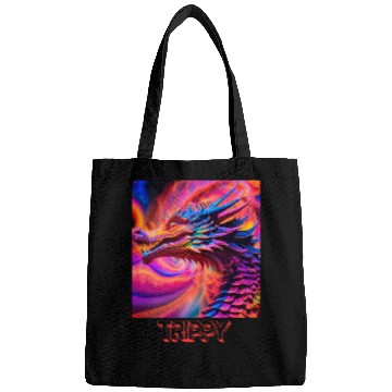 Discover Trippy psychedelic fractal dragon Bags