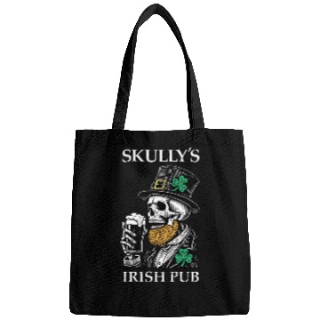 Discover Skully's Irish Pub Skull St. Patrick's Day 2025 Sh Bags