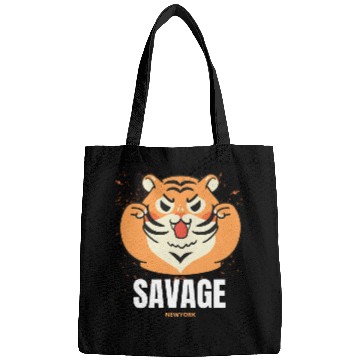 Discover Adorable savage tiger design Bags