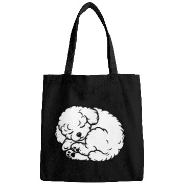 Discover Sleepy Puppy Zzzz - Adorable Bichon Frise Bags