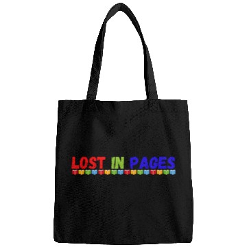 Discover Lost in pages book lovers Bags