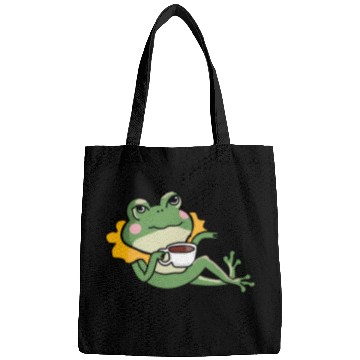 Discover Relaxing Green Frog coffee Lover Bags - Unique