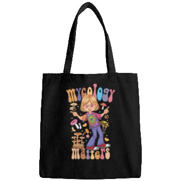 Discover Mushroom Fungi Mycology Matters Funny Hippie style Bags