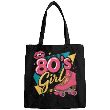 Discover Retro 80's Girl Roller Skate Art Bags