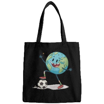 Discover Planet Earth playing soccer Bags