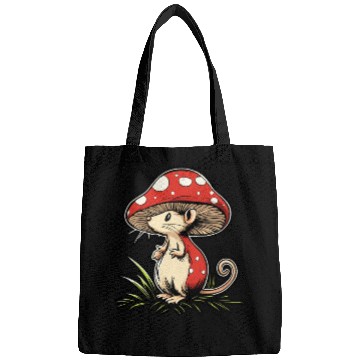 Discover Mushroom Mouse Funny Animal And Mushroom Bags