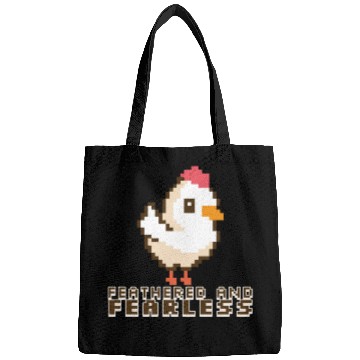 Discover Feathered and Fearless: Bold 8-Bit Chicken Bags