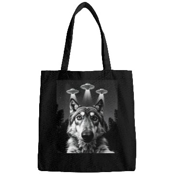 Discover UFO Funny Wolf Bags