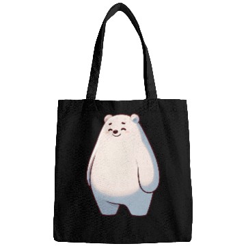 Discover Cute Polar Bear Cartoon Happy Relaxed Bags