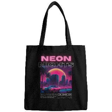 Discover Neon Nights - Synthwave City Retro Bags