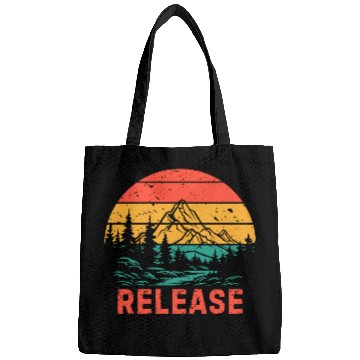 Discover Release Vintage Sunset Mountain Lake Forest Bags
