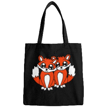 Discover 2 Foxes Friends Red Fox Two Wild Animals Team Crew Bags