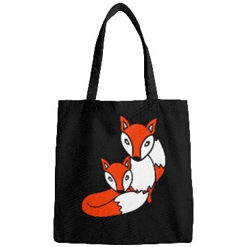 Discover 2 Foxes Friends Red Fox Two Wild Animals Team Crew Bags