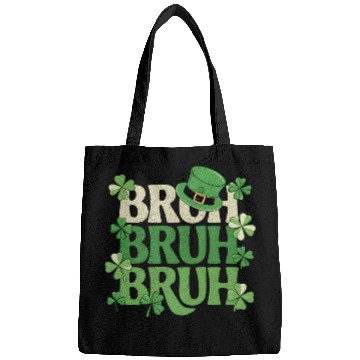 Discover Bruh St. Patrick's Day Funny Green Shamrock Bags