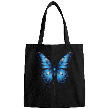 Discover Stunning Blue Butterfly with Intricate Wings Bags