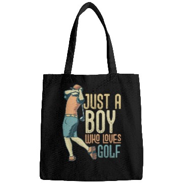 Discover Just A Boy Who Loves Golf Golfer Hobby Bags