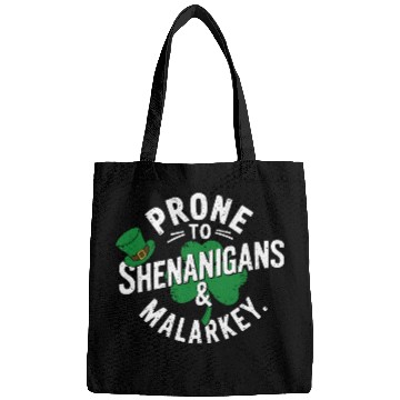 Discover Prone To Shenanigans & Malarkey Shamrock St Patric Bags