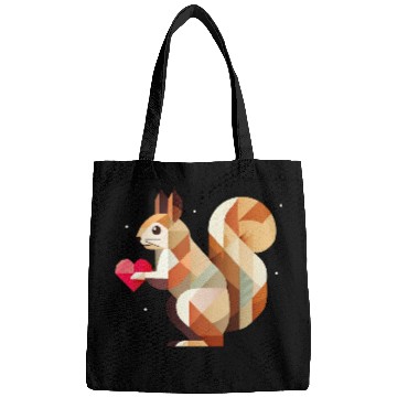 Discover Squirrel with heart - loving for Valentine's Day Bags