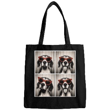Discover Photobooth Beagle with Red Sunglasses Bags