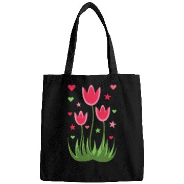 Discover Flowers With Hearts And Stars Bags