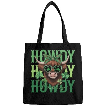 Discover Howdy Howdy Lucky Highland Cow St Patricks Day Bags