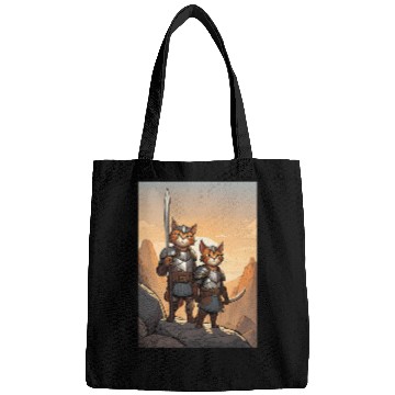 Discover Cat painting red black cat Bags