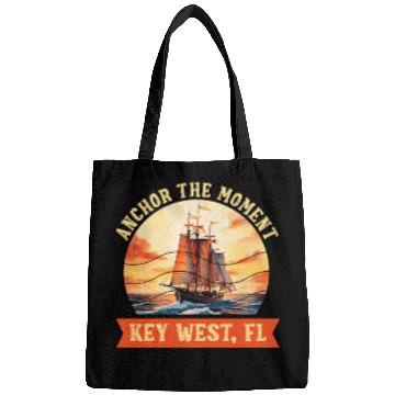 Discover Florida Keys ANCHOR THE MOMENT KEY-WEST FL Bags