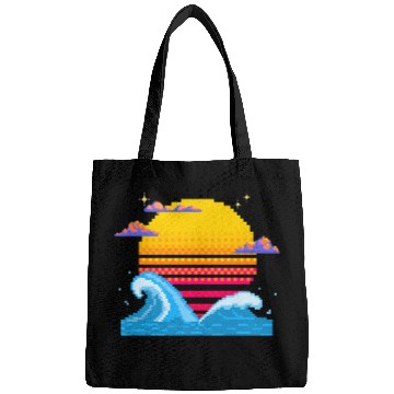 Discover Pixel Sunset Horizon Bags