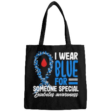 Discover Diabetes Type 1 Awareness Wear Blue Support Bags