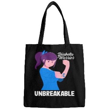 Discover Diabetes Type 1 Awareness Warrior Unbreakable Bags