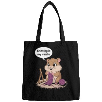Discover Knitting Is My Cardio Hamster Fun Bags