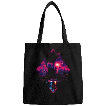 Discover Synthwave Man Retro Car City Vaporwave 90s Bags