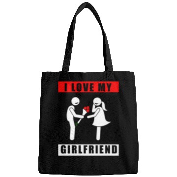 Discover i love my girlfriend Bags