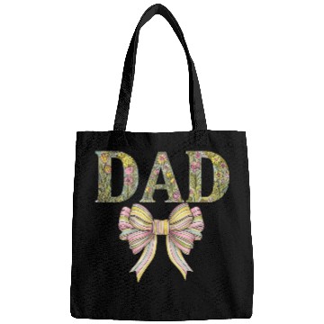 Discover Floral "DAD" Design with Pastel Ribbon Bow Bags