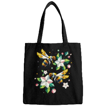 Discover Bees and apple blossoms in harmonious colors Bags