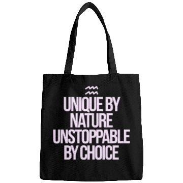 Discover Unique By Nature Aquarius Character Zodiac Bags