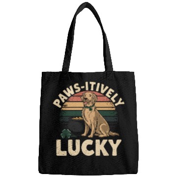 Discover Paws-itively Lucky: Golden Retriever St. Patrick's Bags