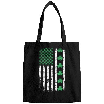 Discover American Flag with Shamrocks for St Patrick's Day Bags