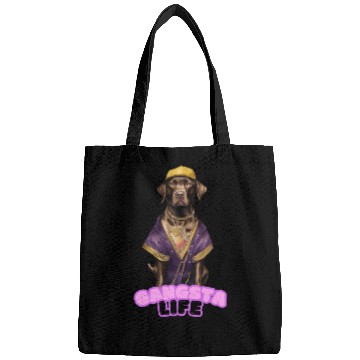 Discover Gangsta Life Chocolate Labrador Bags