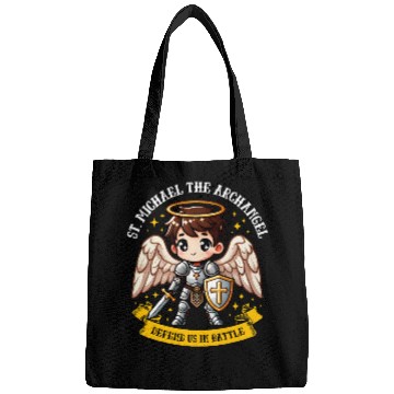 Discover Saint Michael the Archangel Catholic Pray for kids Bags